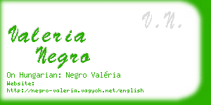 valeria negro business card
