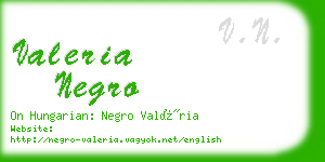 valeria negro business card